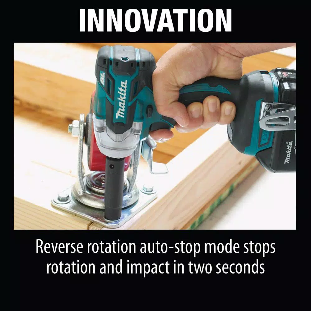 New 🎁 Impact 🔧 Wrenches Makita 18-Volt LXT Compact Brushless 1/2 In. 3-Speed Impact 🔧 Wrench Kit With Bonus 18-Volt LXT Cordless L.E.D. Flashlight ❤️ - Image 8
