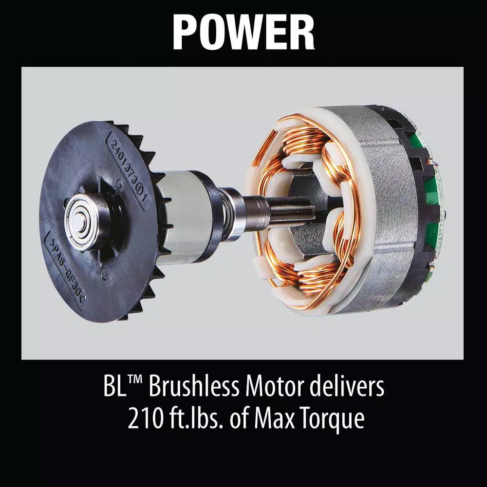 New 🎁 Impact 🔧 Wrenches Makita 18-Volt LXT Compact Brushless 1/2 In. 3-Speed Impact 🔧 Wrench Kit With Bonus 18-Volt LXT Cordless L.E.D. Flashlight ❤️ - Image 9