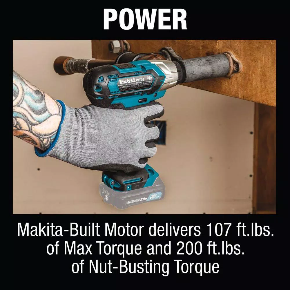 Best Sale π Impact π§ Wrenches Makita 12-Volt Max CXT Lithium-Ion Cordless 1/2 In. Sq. Drive Impact π§ Wrench, Tool Only π - Image 3