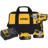 Buy 🧨 Impact 🔧 Wrenches DEWALT 20-Volt MAX XR Cordless Brushless 1/2 In. Mid-Range Impact 🔧 Wrench Detent Pin, Tool Connect & (2) 20-Volt 5.0Ah Batteries ⌛