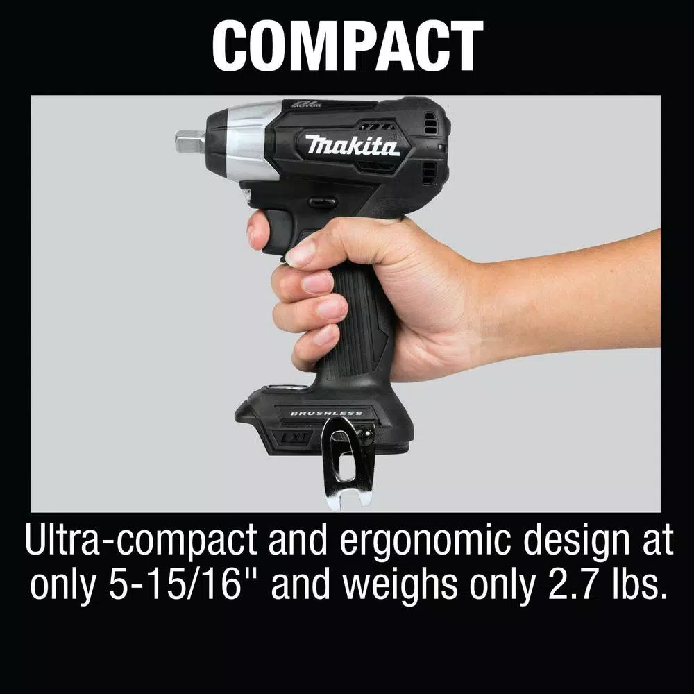 Budget โ๏ธ Impact ๐ง Wrenches Makita 18-Volt LXT Lithium-Ion Sub-Compact Brushless Cordless 1/2 In. Square Drive Impact ๐ง Wrench (Tool-Only) ๐งจ - Image 9