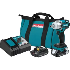 New 🤩 Impact 🔧 Wrenches Makita 18-Volt LXT Lithium-Ion Compact Brushless Cordless 1/2 In. 3-Speed Impact 🔧 Wrench Kit, 2.0Ah 🎉