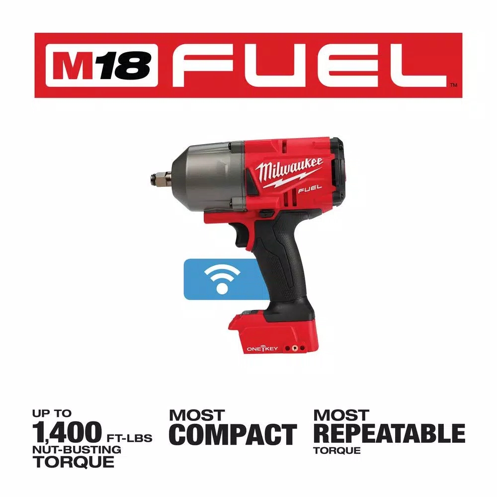 Promo 👍 Impact 🔧 Wrenches Milwaukee M18 FUEL ONE-KEY 18-Volt Lithium-Ion Brushless Cordless 1/2 In. Impact 🔧 Wrench With Friction Ring (Tool-Only) 👍 - Image 14