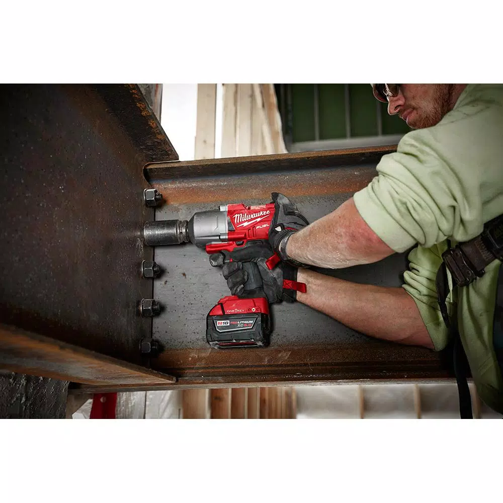 Top 10 🌟 Impact 🔧 Wrenches Milwaukee M18 FUEL ONE-KEY 18-Volt Lithium-Ion Brushless Cordless 3/4 In. Impact 🔧 Wrench W/Friction Ring Kit W/(2) 5.0Ah Batteries 🔔 - Image 11