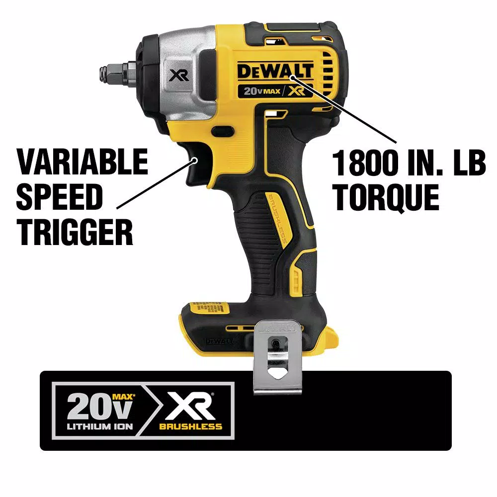 Best Sale โ๏ธ Impact ๐ง Wrenches DEWALT 20-Volt MAX XR Cordless Brushless 3/8 In. Compact Impact ๐ง Wrench (Tool-Only) โค๏ธ - Image 2