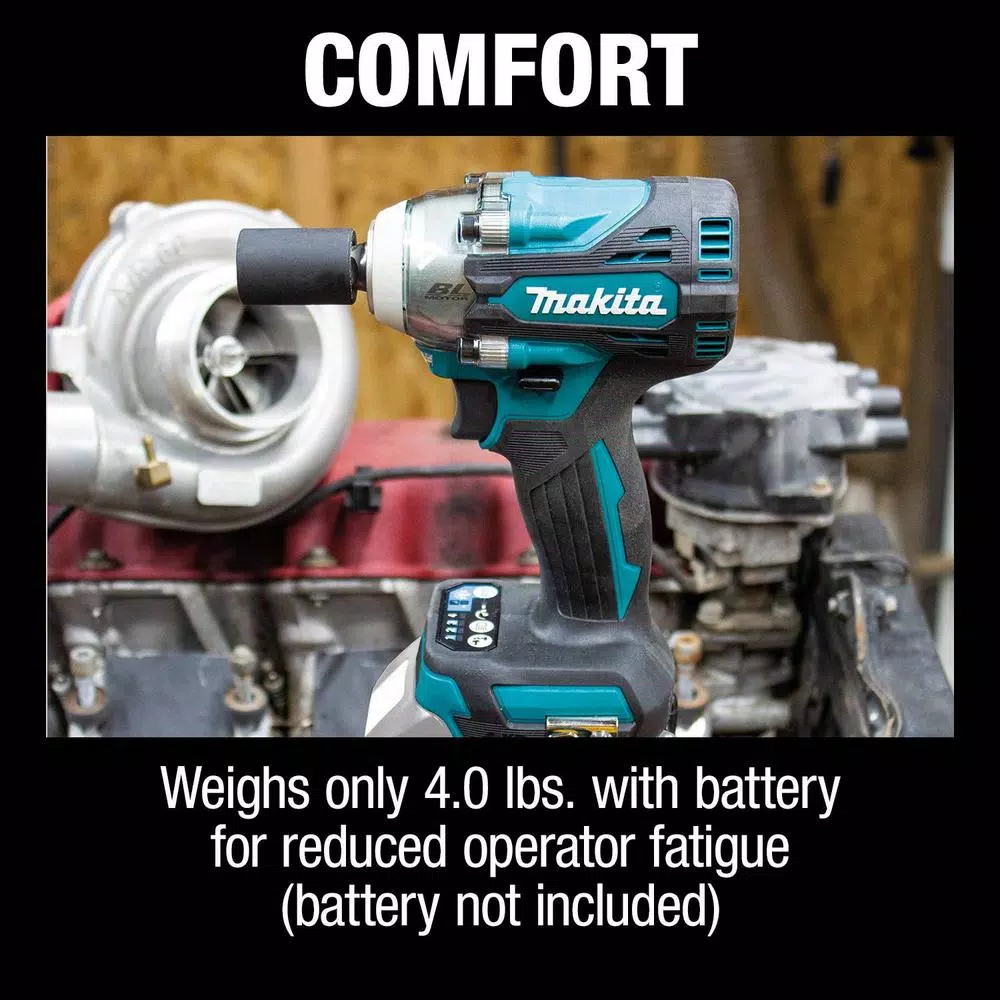 Buy β¨ Impact π§ Wrenches Makita 18-Volt LXT Lithium-Ion Brushless Cordless 4-Speed 1/2 In. Impact π§ Wrench With Detent Anvil (Tool-Only) β€οΈ - Image 3