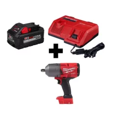 Discount 🧨 Impact 🔧 Wrenches Milwaukee M18 FUEL 18-Volt Lithium-Ion Brushless Cordless 1/2 In. Impact 🔧 Wrench Friction Ring With Super Charger & 8.0 Ah Battery 🔥