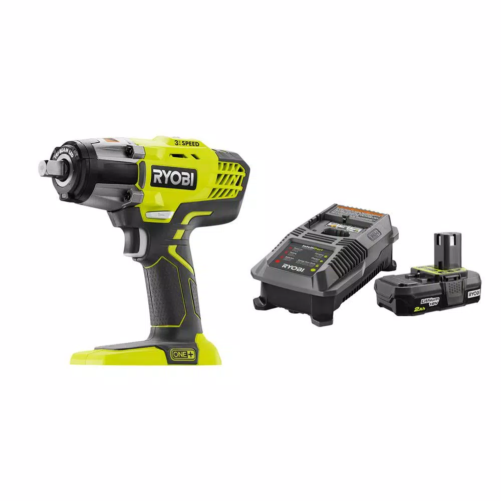 Brand new โค๏ธ Impact ๐ง Wrenches RYOBI 18-Volt ONE+ Cordless 3-Speed 1/2 In. Impact ๐ง Wrench With 2.0 Ah Battery And Charger Kit ๐