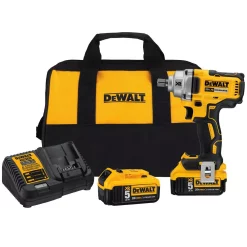 Brand new 🧨 Impact 🔧 Wrenches DEWALT 20-Volt MAX XR Cordless Brushless 1/2 In. Mid-Range Impact 🔧 Wrench With Detent Pin Anvil, (2) 20-Volt 5.0Ah Batteries 💯