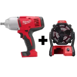 Brand new 🎁 Impact 🔧 Wrenches Milwaukee M18 18-Volt Lithium-Ion Cordless 1/2 In. Impact 🔧 Wrench, Friction Ring With M18 Jobsite Fan 😀