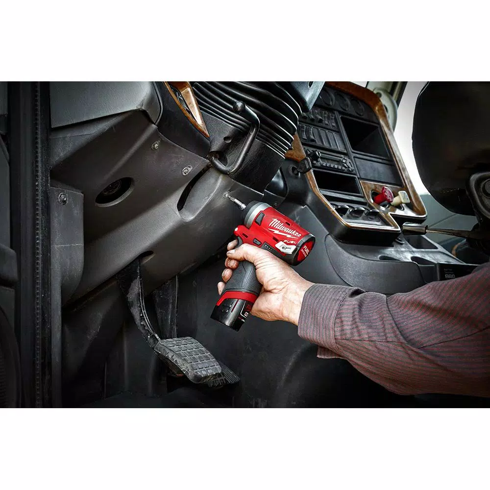 Flash Sale 🤩 Impact 🔧 Wrenches Milwaukee M12 FUEL 12-Volt Lithium-Ion Brushless Cordless Stubby 1/4 In. Impact 🔧 Wrench With M12 2.0Ah Battery 🥰 - Image 5