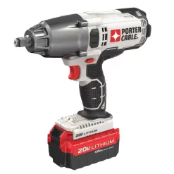 Outlet 🎉 Impact 🔧 Wrenches Porter-Cable 20-Volt MAX Lithium-Ion Cordless 1/2 In. Hog Ring Impact 🔧 Wrench With 4.0 Ah Battery ⭐