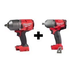 Buy ✨ Impact 🔧 Wrenches Milwaukee M18 FUEL 18-Volt Lithium-Ion Brushless Cordless 1/2 In. High Torque & Mid Torque Impact 🔧 Wrench W/ Friction Ring (2-Tool) 🧨