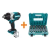 Best Pirce ✨ Impact 🔧 Wrenches Makita 18-Volt LXT Brushless High Torque 1/2 In. Square Drive Impact 🔧 Wrench With 14-Piece 1/2 In. Deep Well Impact Socket Set ❤️