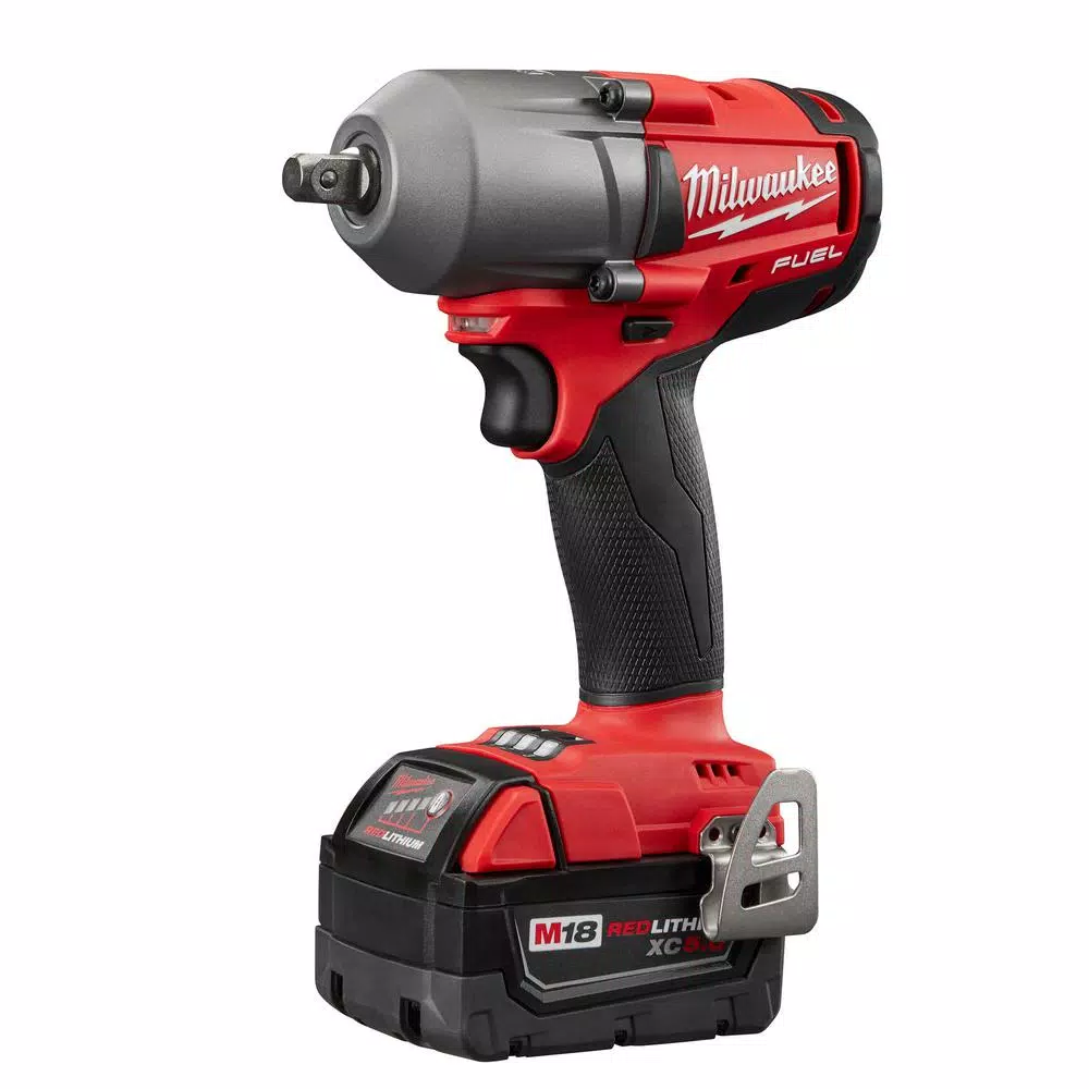 Discount ๐ Impact ๐ง Wrenches Milwaukee M18 FUEL 18-Volt Lithium-Ion Brushless Cordless Mid Torque 1/2 In. Impact ๐ง Wrench W/ Pin Detent Kit W/(2) 5.0Ah Batteries ๐ - Image 3