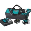 Outlet 🔥 Impact 🔧 Wrenches Makita 18-Volt LXT Lithium-Ion Brushless Cordless High Torque 1/2 In. Square Drive Impact 🔧 Wrench W/ (2) Batteries 5.0Ah, Bag 😉