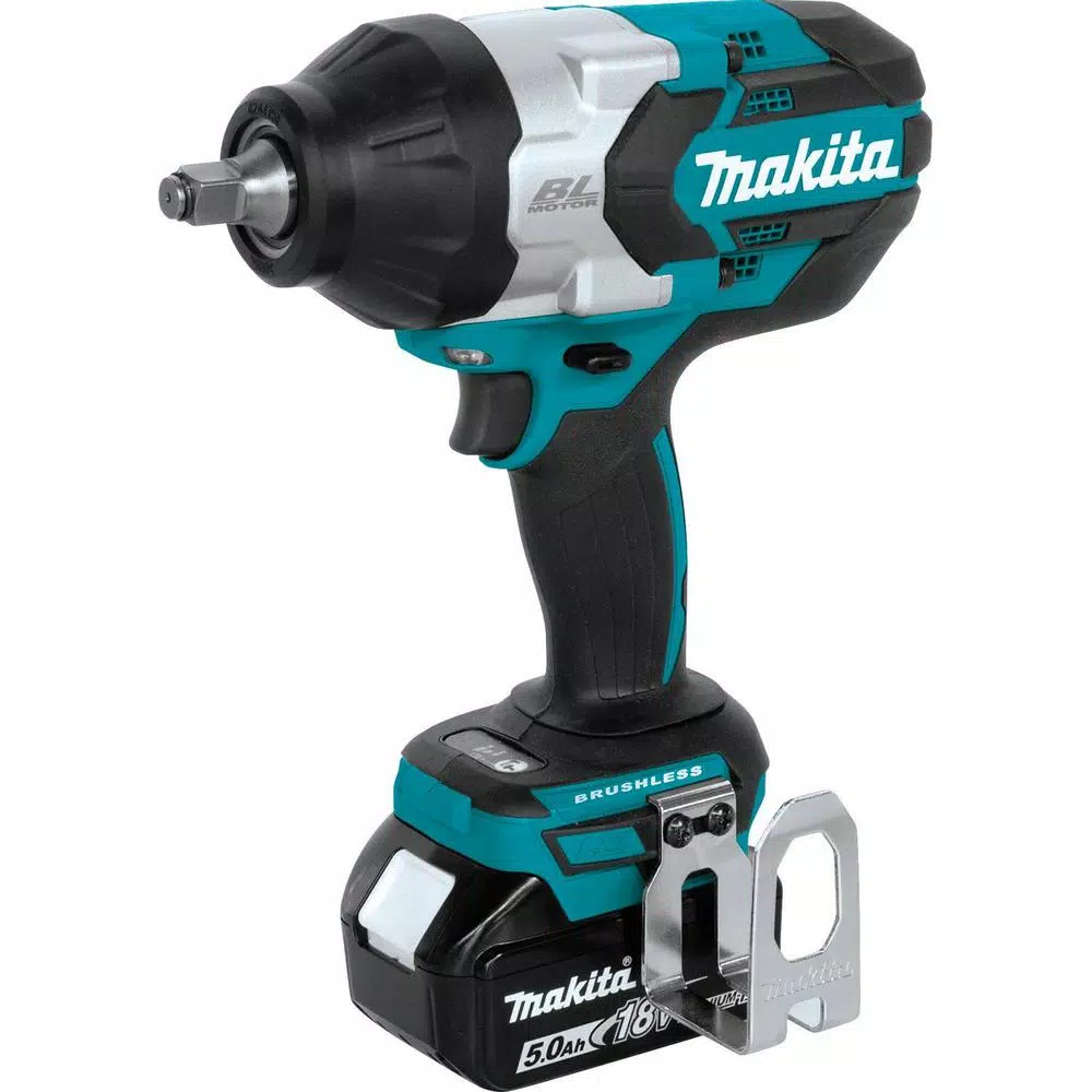 Outlet π₯ Impact π§ Wrenches Makita 18-Volt LXT Lithium-Ion Brushless Cordless High Torque 1/2 In. Square Drive Impact π§ Wrench W/ (2) Batteries 5.0Ah, Bag π - Image 2