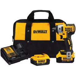 Promo ✨ Impact 🔧 Wrenches DEWALT 20-Volt MAX XR Cordless Brushless 3/8 In. Compact Impact 🔧 Wrench With (2) 20-Volt 4.0Ah Batteries & Charger 🎁