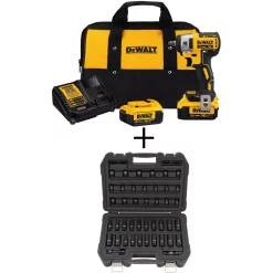 Best reviews of ⭐ Impact 🔧 Wrenches DEWALT 20-Volt MAX XR Cordless Brushless 3/8 In. Compact Impact 🔧 Wrench, (2) 20-Volt 4.0Ah Batteries & 3/8 In. Impact Socket Set ⭐