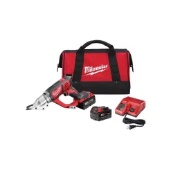 Top 10 🤩 Power Cutting Tools Milwaukee M18 18-Volt Lithium-Ion Cordless 18-Gauge Double Cut Metal Shear Kit W/(2) 3.0Ah Batteries, Charger, Tool Bag 💯