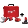 Coupon 🌟 Power Cutting Tools Milwaukee M12 12-Volt Lithium-Ion Cordless PVC Shear Kit W/ Free 6.0ah Battery 🤩