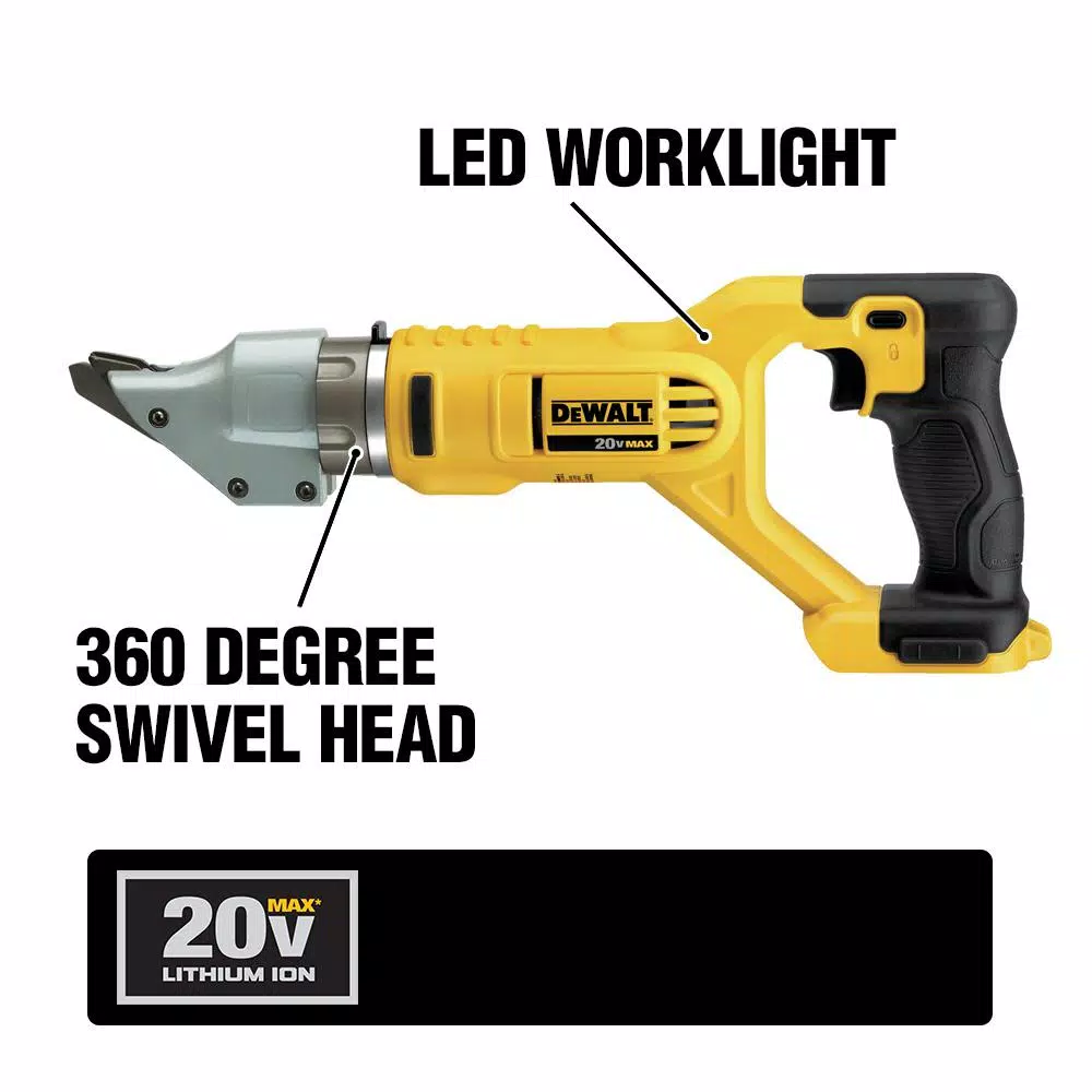 Flash Sale β¨ Power Cutting Tools DEWALT 20-Volt MAX Cordless 14-Gauge Swivel Head Double Cut Shears (Tool-Only) π - Image 2