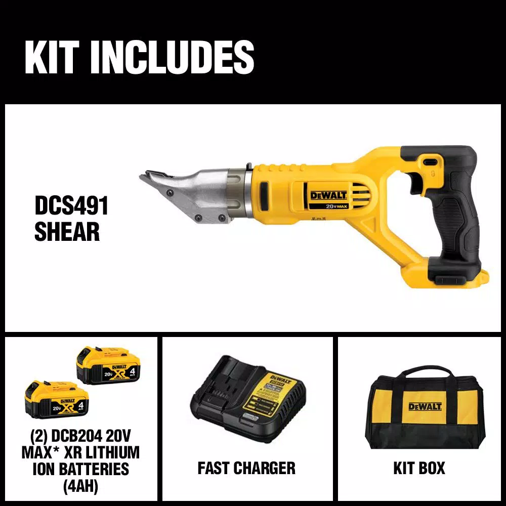 Flash Sale 😍 Power Cutting Tools DEWALT 20-Volt MAX Cordless 14-Gauge Swivel Head Double Cut Shears With (2) 20-Volt Batteries 4.0Ah & Impact Driver 🎉 - Image 2