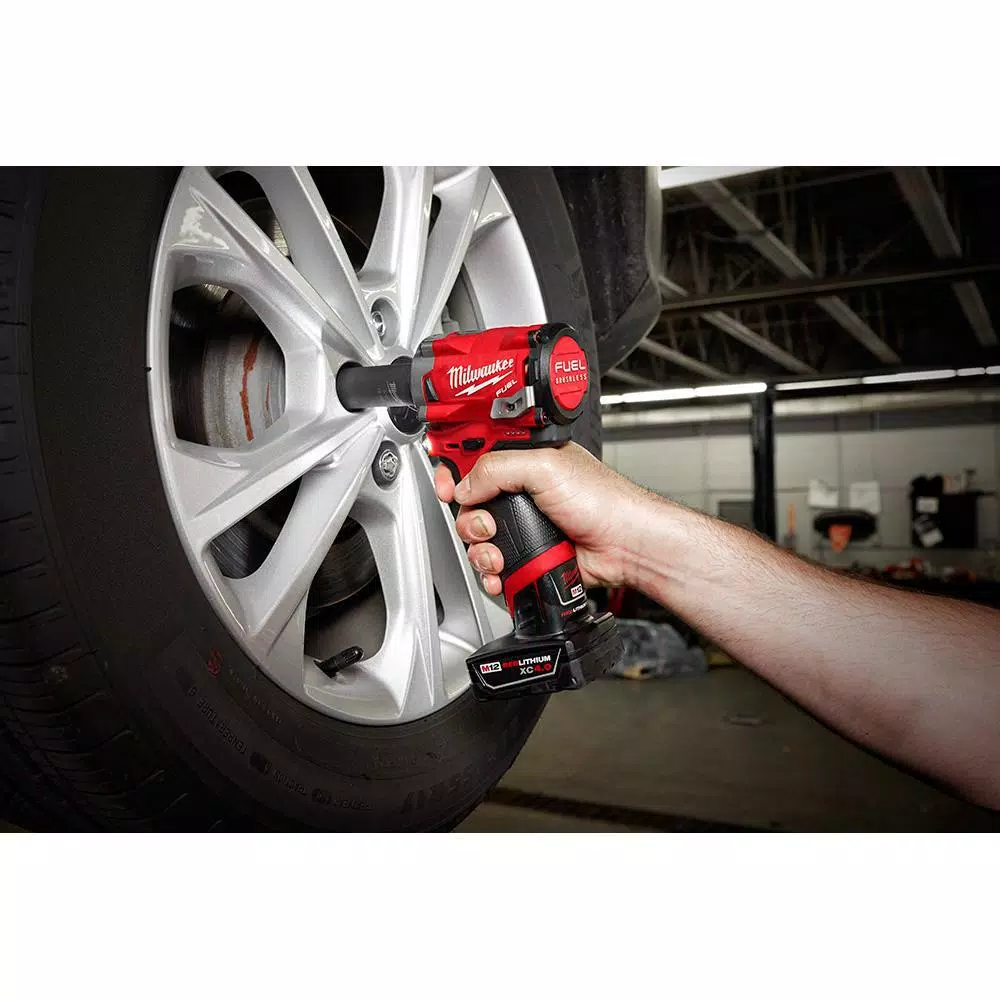 Budget ❤️ Milwaukee M12 FUEL 12-Volt Lithium-Ion Brushless Cordless Stubby 1/4 In. And 1/2 In. Impact 🔧 Wrenches With Two 3.0 Ah Batteries 🤩 - Image 5