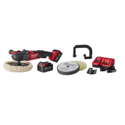 Hot Sale 💯 Polishers Milwaukee M18 FUEL 18-Volt Lithium-Ion Brushless Cordless 7 In. Polisher Variable Speed Kit W/ Pads & (2) 5.0Ah Batteries 🔔
