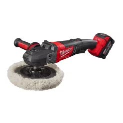 Best Sale 🎉 Polishers Milwaukee M18 FUEL 18-Volt Lithium-Ion Brushless Cordless 7 In. Variable Speed Polisher Kit W/ (2) 5.0Ah Battery & Charger 💯