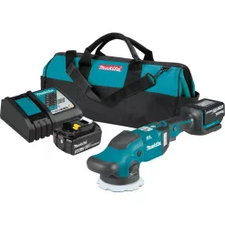 Promo 👏 Polishers Makita 18-Volt LXT Lithium-Ion Brushless Cordless 5 In./6 In. Dual Action Random Orbit Polisher Kit (5.0Ah) 😀