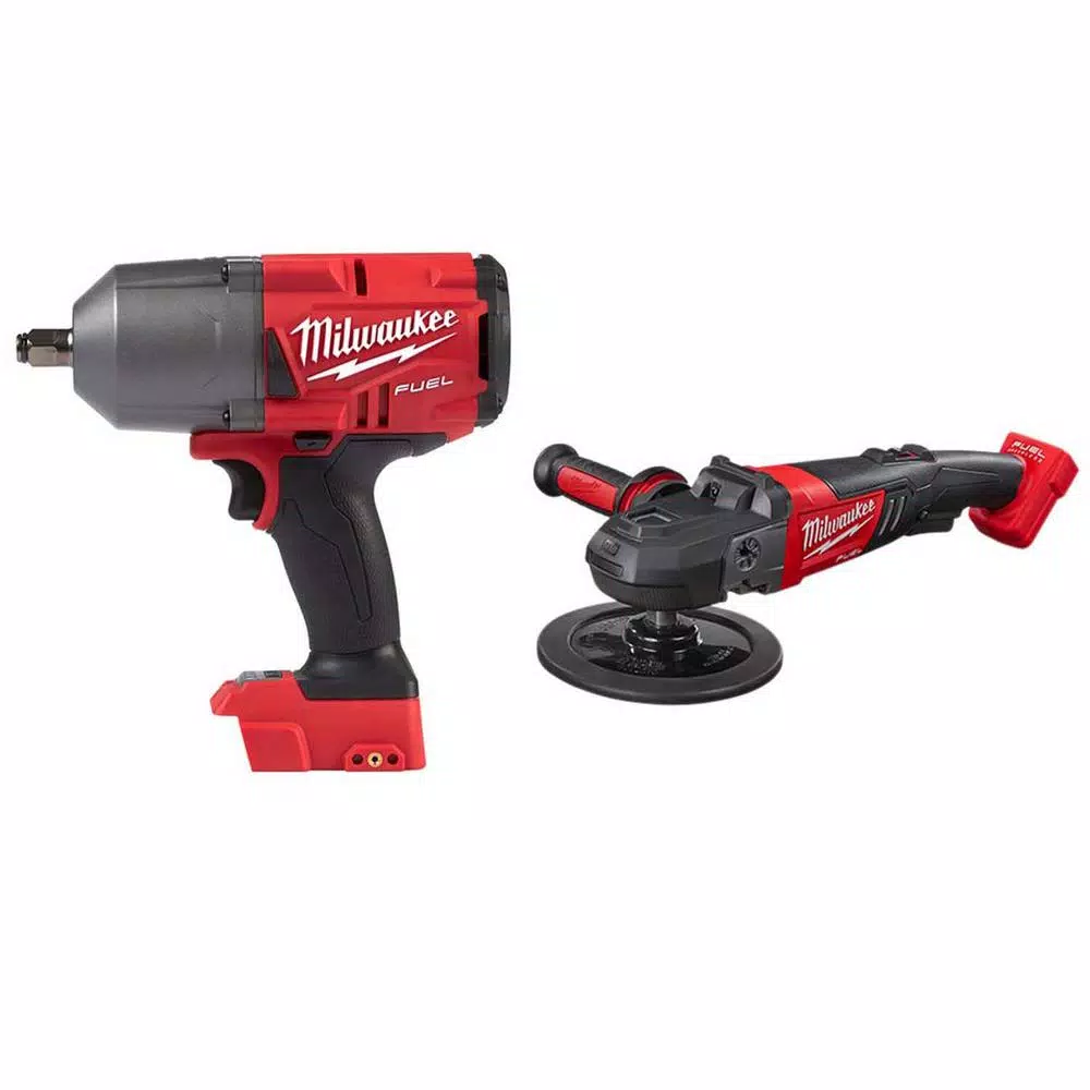Budget 🔥 Impact 🔧 Wrenches Milwaukee M18 FUEL 18-Volt Lithium-Ion Brushless Cordless 1/2 In. Impact 🔧 Wrench With Friction Ring & 7 In. Variable Speed Polisher 🤩