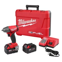 Best deal 🌟 Impact 🔧 Wrenches Milwaukee M18 FUEL 18-Volt Lithium-Ion Brushless Cordless 3/8 In. Impact 🔧 Wrench With Friction Ring Kit With Two 5 Ah Batteries 👏