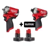 Deals ❤️ Impact 🔧 Wrenches Milwaukee M12 FUEL 12-Volt Lithium-Ion Brushless Cordless Stubby 3/8 In. Impact 🔧 Wrench And Impact Driver W/two 3.0 Ah Batteries 😉