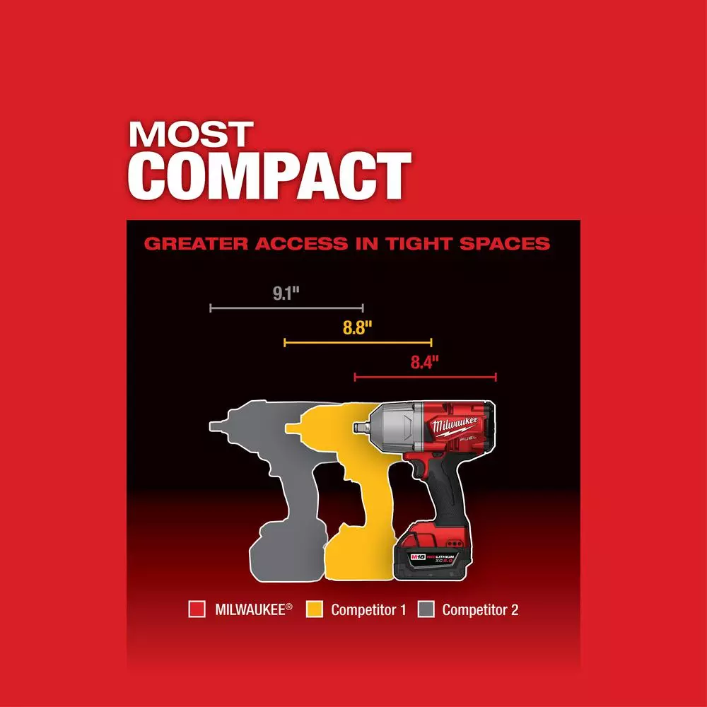 Wholesale ❤️ Impact 🔧 Wrenches Milwaukee M18 FUEL 18-Volt Lithium-Ion Brushless Cordless 1/2 In. Impact 🔧 Wrench With Friction Ring (2-Tool) 🎁 - Image 6