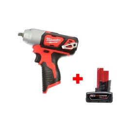 Hot Sale ❤️ Impact 🔧 Wrenches Milwaukee M12 12-Volt Lithium-Ion Cordless 3/8 In. Impact 🔧 Wrench With 4.0 Ah M12 Battery 👏