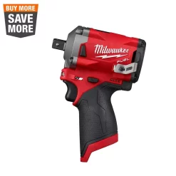 Flash Sale 🎁 Impact 🔧 Wrenches Milwaukee M12 FUEL 12-Volt Lithium-Ion Brushless Cordless Stubby 1/2 In. Impact 🔧 Wrench With Pin Detent (Tool-Only) 👍