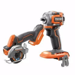 Budget ❤️ Impact 🔧 Wrenches RIDGID 18-Volt SubCompact Lithium-Ion Brushless Cordless 3/8 In. Impact 🔧 Wrench And 3 In. Multi-Material Saw (Tools Only) ⭐