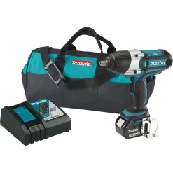 Buy 🧨 Impact 🔧 Wrenches Makita 18-Volt LXT Lithium-Ion Cordless 1/2 In. Impact 🔧 Wrench Kit With (1) Battery 3.0Ah, Charger, Tool Bag 👍