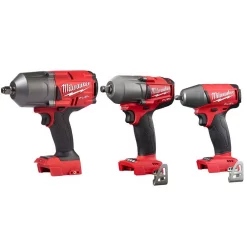 Promo 👏 Impact 🔧 Wrenches Milwaukee M18 FUEL 18-Volt Lithium-Ion Brushless Cordless 1/2 In. High Torque/Mid Torque/3/8 In. Impact 🔧 Wrench Combo Kit (3-Tool) 😀