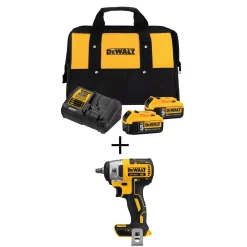 Best Sale 🧨 Impact 🔧 Wrenches DEWALT 20-Volt MAX XR Cordless Brushless 3/8 In. Compact Impact 🔧 Wrench With (2) 20-Volt 5.0Ah Batteries & Charger ❤️