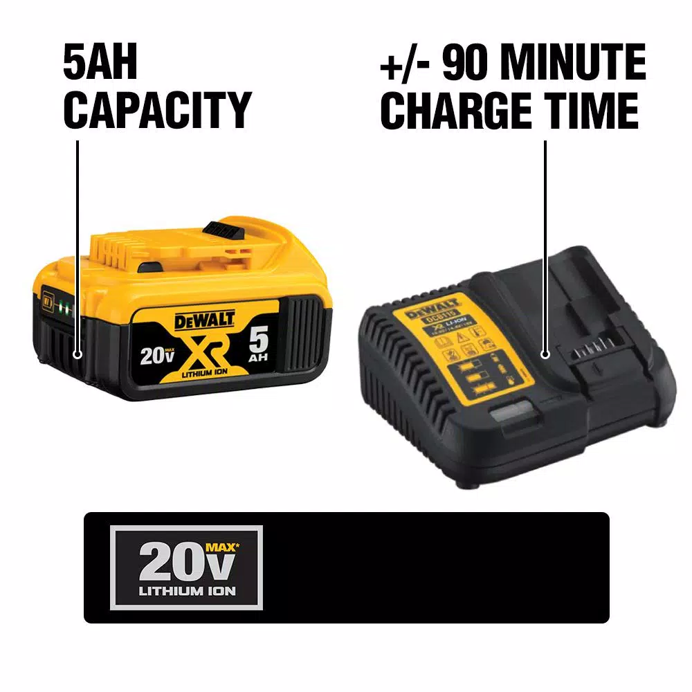 Cheapest โจ Impact ๐ง Wrenches DEWALT 20-Volt MAX XR Cordless Brushless 1/2 In. High Torque Impact ๐ง Wrench Detent Pin, (1) 20-Volt 5.0Ah Battery & Charger ๐ฏ - Image 3